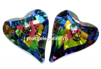 Swarovski, pandantiv inima Wild heart, vitrail medium, 27mm - x1