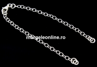 Bracelet for link, jump rings,  925 silver, 15.5cm - x1