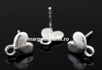 Tortite cercei inima,  argint 925 - x1per