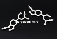Link formula chimica-adrenalina, argint 925, 34mm  - x1