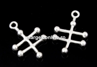 Pandantiv formula chimica-etanol, argint 925, 20mm  - x1