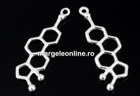 Pendant, Estrogen chemical formula, 925 silver, 34mm  - x1