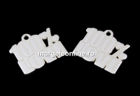 Pendant 100% Love, 925 silver, 14mm  - x1
