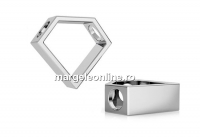 Pandantiv argint 925, diamant, 12mm - x1