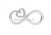 Link, infinity hert, 925 silver, 16mm - x1