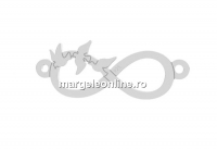 Link, infinity doves, 925 silver, 22mm - x1