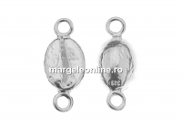 Link, coffee bean, 925 silver, 17mm - x1