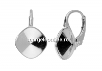 Tortite argint 925 romb click pt Swarovski 4470 de 10mm - x1per