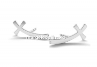 Tortite cercei cruce, argint 925 - x1per