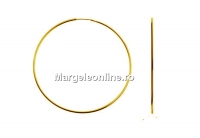 Earring findings, gold plated 925 silver, 45mm - x1pair