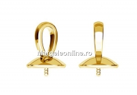 Pendant base, gold plated 925 silver, 5818 pearl 10mm - x1