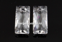 Swarovski, pandantiv Queen baguette, crystal, 13.5mm - x1