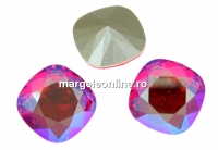 Swarovski, fancy square, light siam shimmer, 10mm - x1