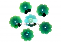 Swarovski, marguerite, emerald shimmer, 6mm - x10