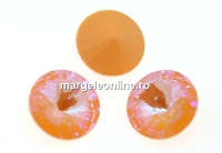 Swarovski, rivoli, peach DeLite, 12mm - x2