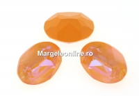 Swarovski, rivoli cabochon, peach DeLite, 14x10mm - x1