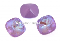 Swarovski, fancy square, lavender DeLite, 12mm - x1