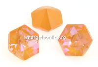 Swarovski, fancy Kaleidoscope hexagon, peach DeLite, 9.4mm - x1