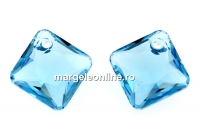 Swarovski, pandantiv Princess cut, aquamarine, 11.5mm - x1