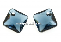 Swarovski, pandantiv Princess cut, montana, 9mm - x2