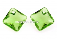 Swarovski, pandantiv Princess cut, peridot, 11.5mm - x1