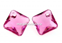 Swarovski, pandantiv Princess cut, rose, 11.5mm - x1