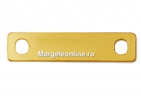 Link pentru gravat, argint 925 placat cu aur, 25x6mm - x1