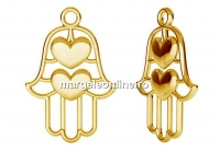 Pandantiv argint 925 placat cu aur, Mana lui Fatima  - x1