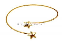 Bratara reglabila  ag 925 pl cu aur , pt 2 Swarovski star de 10mm - x1