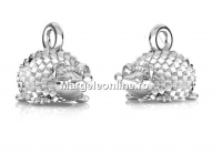 Pendant, hedgehog, 925 silver, 11mm - x1