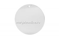 Coin, charm, engraving, 925 silver, 23mm - x1