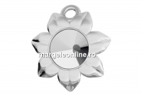 Baza pandantiv argint 925, Floare, pentru rivoli 6mm - x1