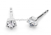 Tortite cercei argint 925 cu Swarovski chaton 2mm - x1per