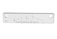 Link constelatie zodia Capricorn, argint 925, 20mm - x1