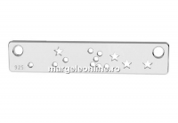 Link, zodiac Aquarius constellation, 925 silver, 20mm - x1