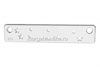 Link constelatie zodia Gemeni, argint 925, 20mm - x1