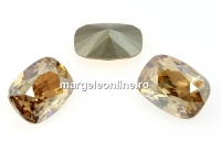 Swarovski, fancy rectangle, golden shadow, 14x10mm - x1