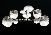 Earring findings Trio elegance, 925 silver - x 1 per