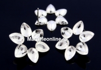 Earring findings Flower fancy drop, 925 silver - x 1 per