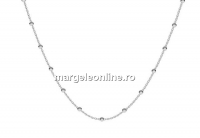 Chain, with balls, 925 silver, 50cm - x1