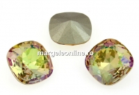 Swarovski, fancy square, luminous green, 10mm - x1