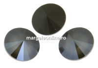 Swarovski, rivoli, dark grey, 14mm - x1