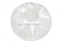 Swarovski, cabochon SS30, electric white, 6mm - x4