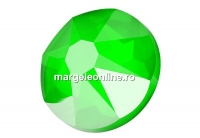 Swarovski, cabochon SS30, electric green, 6mm - x4