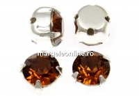 Swarovski, chaton montees smoked topaz, 3.5mm - x20