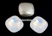 Swarovski 4483, fantasy cushion, white opal, 12mm - x1