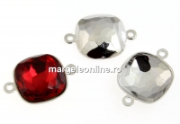 Swarovski rhodium-plated link base 4483, 10mm - x1