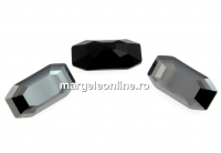 Swarovski 4595, Elongated Imperial, jet hematite, 8x4mm - x2