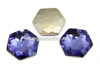 Swarovski 4683, fantasy hexagon, tanzanite, 10mm - x1