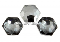 Swarovski 4683, fantasy hexagon, silver night, 10mm - x1